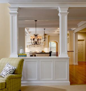 half walls columns room divider