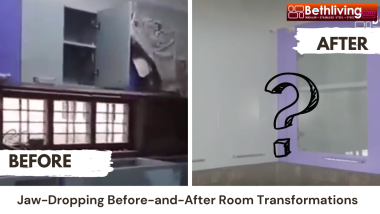 Modern black and white photo collage - Before and After