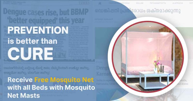 Bed with Mosquito Net Canopy - Protect your family from mosquitoes with Bethliving's innovative scheme