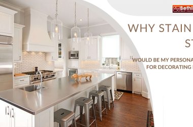 A modern kitchen with stainless steel elements, highlighting its eco-friendly and durable features.