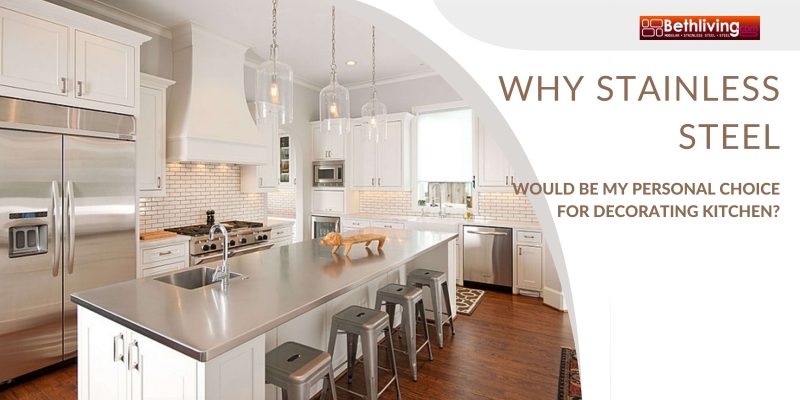 A modern kitchen with stainless steel elements, highlighting its eco-friendly and durable features.