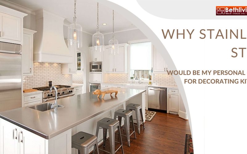 A modern kitchen with stainless steel elements, highlighting its eco-friendly and durable features.