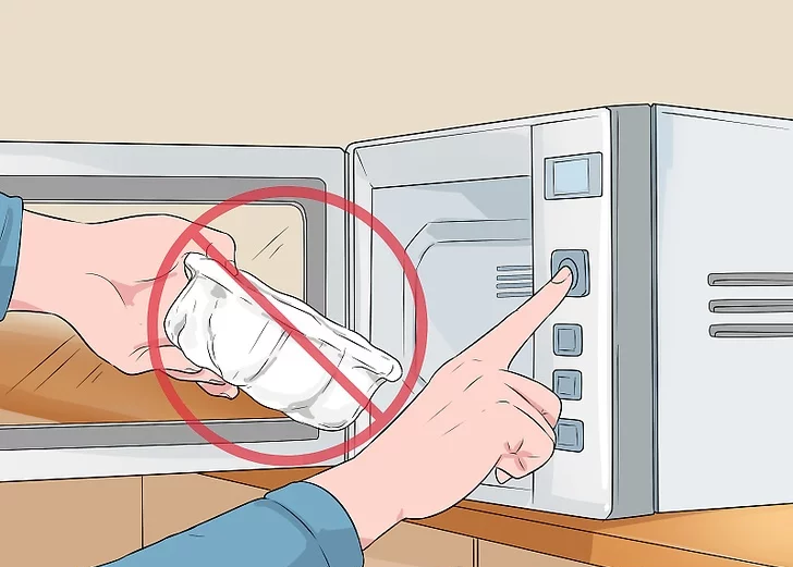 Do not use metal objects in the microwave to prevent kitchen fires