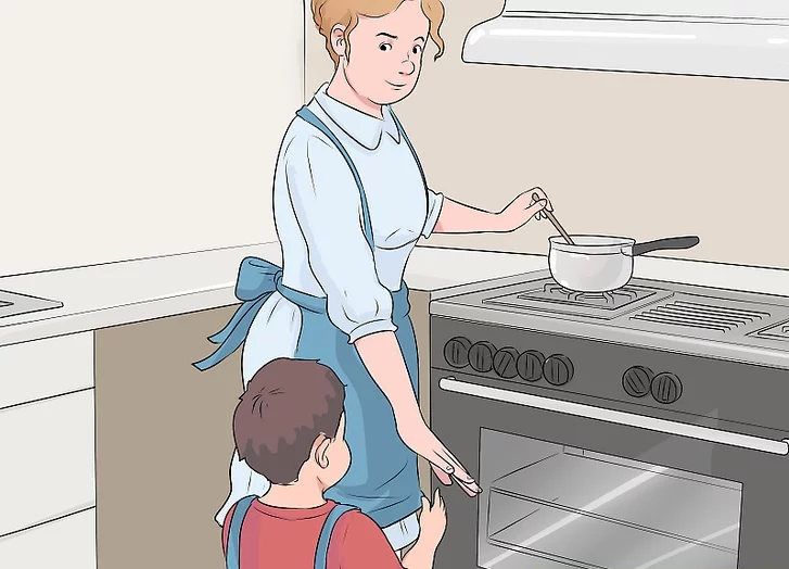 Keeping children away from the stove