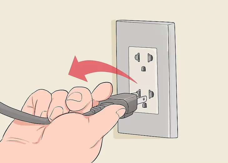 Unplugging kitchen appliances